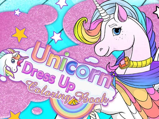 Unicorn Dress Up Coloring Book